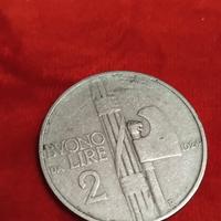 Raro Buono da 2 Lire 1924 - Fascio Littorio 