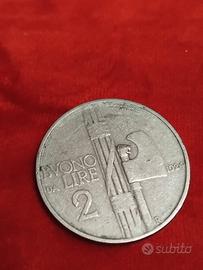 Raro Buono da 2 Lire 1924 - Fascio Littorio 