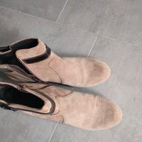 stivaletti scamosciato donna beige 