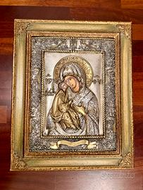 Icona Vergine Maria con Gesù bambino Theotokos