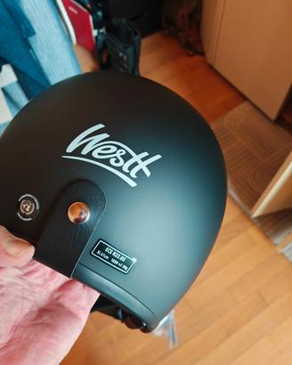 Casco Moto Jet Westt Nero XL nuovo