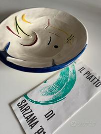 Piatto decorativo in ceramica di Sarzana 91