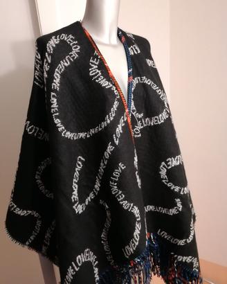 Desigual poncho reversibile
