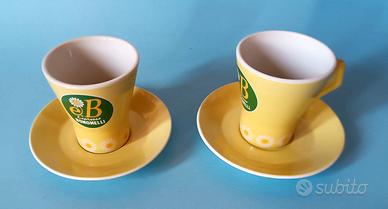 N. 2 Tazze in Ceramica con piattino  Bonomelli