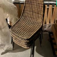 6 sedie in midollino da restaurare