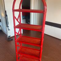 Libreria scaffali arredo in vimini