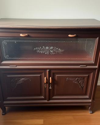Vetrina bar legno massello con specchiera 1932