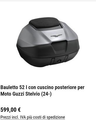 Bauletto posteriore Moto Guzzi 