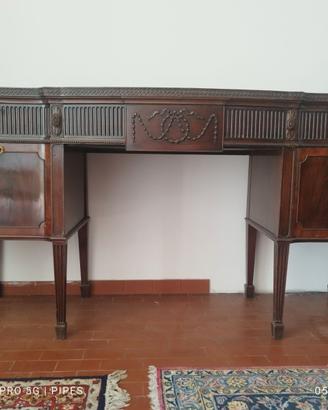 Servante antica vittoriana in piuma di mogano 1840