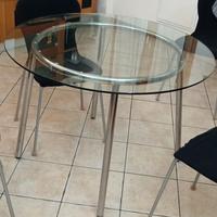 Tavolo rotondo in vetro 