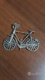 Argento 800 bicicletta in miniatura da collezione