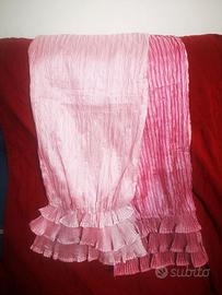 Sciarpa donna rosa chiaro/scuro con volant
