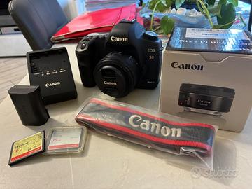 Canon 5dmarkII + Canon 50mm f1.8STM, 22 mesi Gar.