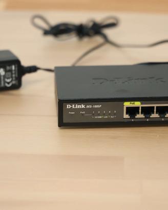 Switch D-Link POE 10/100 5 Port una con POE