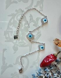 Bracciale occhio portafortuna argento 925 massicci