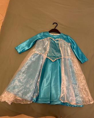 Vestito carnevale di Elsa per bambina