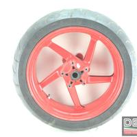 Cerchio ruota posteriore 5 razze rosso 17 x 6 Duca