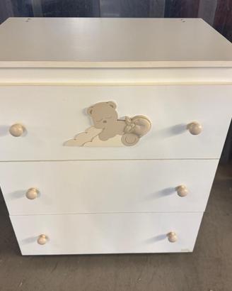 Cassettiera/fasciatoio per bambini
