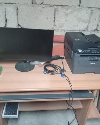 PC Asu + Monitor Curvo + Stampante WiFi