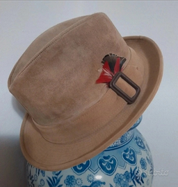 Cappello dobbs pelle pork pie uomo fedora u.s.a