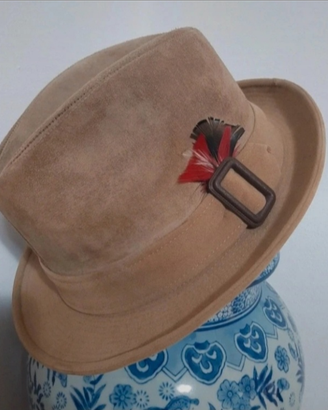 Cappello dobbs pelle pork pie uomo fedora u.s.a