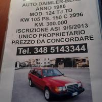 Mercedes Epoca W 124 SW TJ TD
