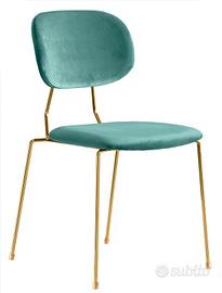 Coppia Sedie Velluto Rossanese