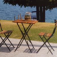 Set nuovo bistrot tavolo e sedie, legno a doghe