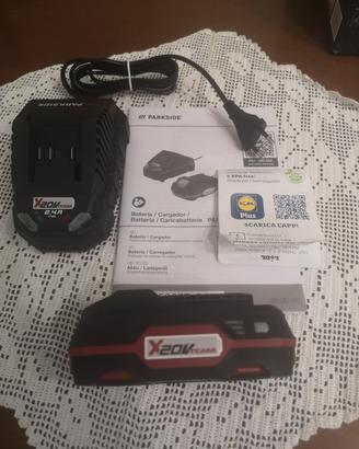 Batteria 20V 2Ah Parkside + caricatore Con GARANZI
