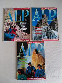 Tre riviste montagna alpinismo ALP anni 80-90