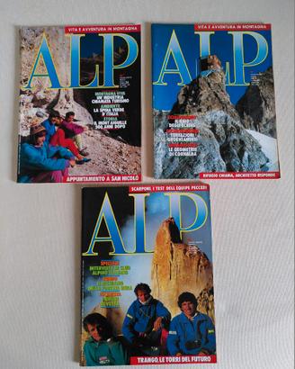 Tre riviste montagna alpinismo ALP anni 80-90