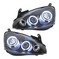 FARI OPEL CORSA C 00-06 ANGEL EYES CCFL FONDO NERO
