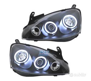 FARI OPEL CORSA C 00-06 ANGEL EYES CCFL FONDO NERO