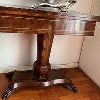 Tavolino da gioco antico dama -scacchi