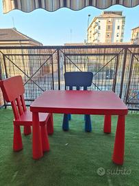 Tavolo ikea mammut e 2 sedie