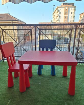 Tavolo ikea mammut e 2 sedie