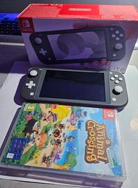 switch lite grigia + animal crossing new horizons 