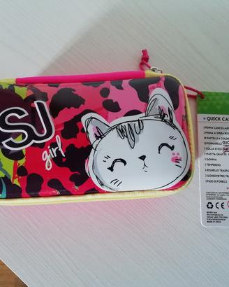 Astuccio quick case SJ Girls con penne e colori