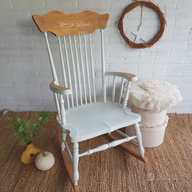 Sedia a dondolo shabby chic