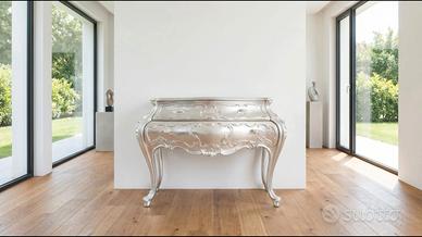 Como' stile Neo Barocco in legno foglia argento