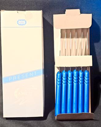 set  6 coltelli  AMC da tavola blue  