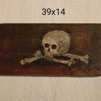 Due vecchie tavolette con memento mori