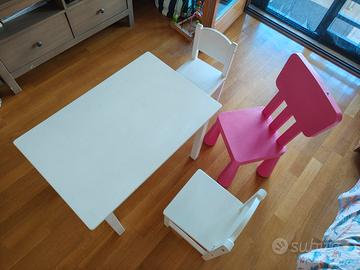 Tavolo bambini Ikea + 2 sedie