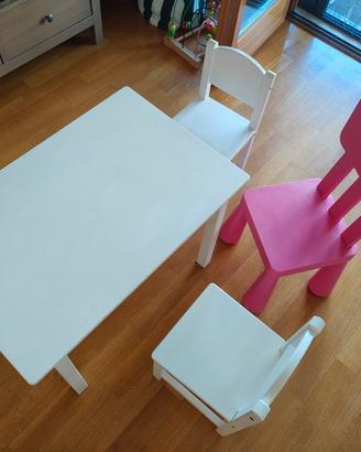 Tavolo bambini Ikea + 2 sedie