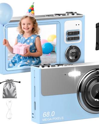 Fotocamera digitale 64 mp 4k con schermo Ips