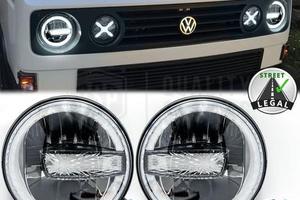 FARI LED Per TRANSPORTER T3 T25 Angel Luce Bianca