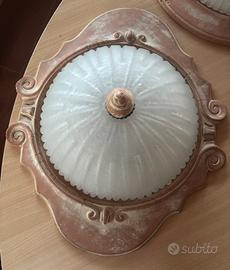 Plafoniera lampada applique terracotta