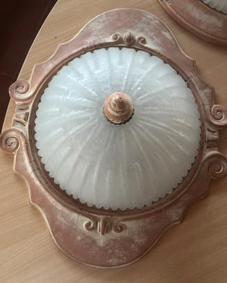 Plafoniera lampada applique terracotta