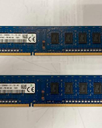 Memoria ram 8gb (2x4Gb) 1RX8 PC3-12800 DDR3