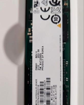 Samsung SSD da 256GB M.2 SATA III